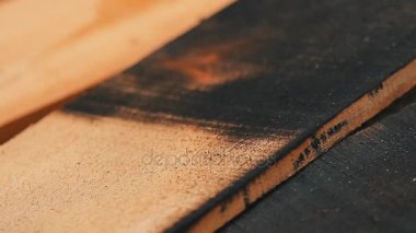 Ahşap plakalar yanan Ev dekoratör