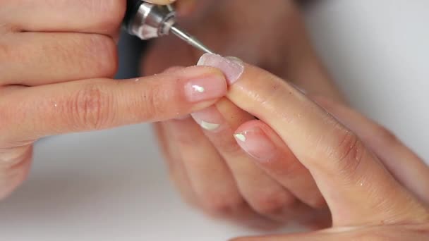 Manicure close up — Stock Video