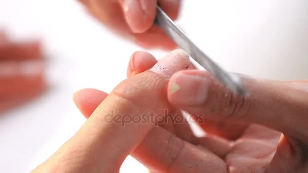 Manicure close-up — Vídeo de Stock