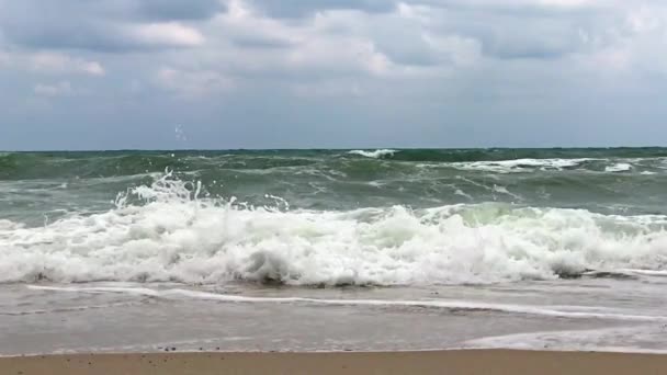 Stormy Wave splash slow motion — Stock Video