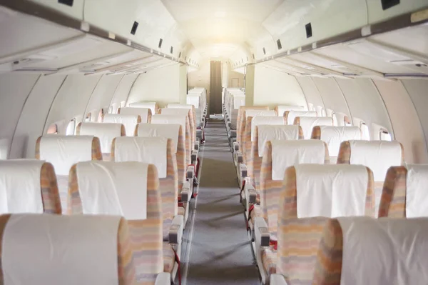 Interior de um avião velho — Fotografia de Stock