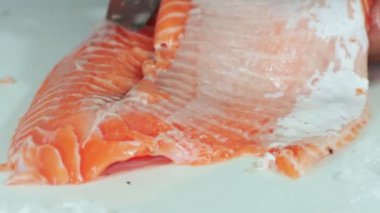 somon, kesme Şef somon hazırlama