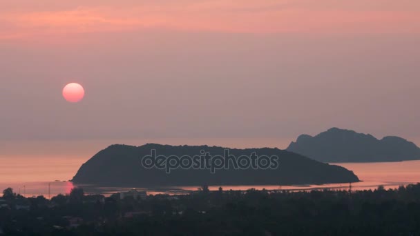 Sonnenuntergang auf See, Zeitraffer, 2 Szenen — Stockvideo