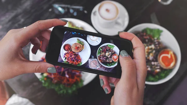 Foto de comida saludable. para redes sociales — Foto de Stock