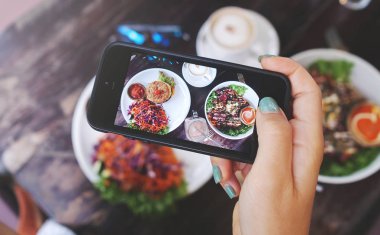 Sağlıklı gıda gıda fotoğraf. sosyal ağlar için