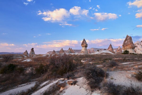 Love valley in Goreme village, Turkey Cappadocia.