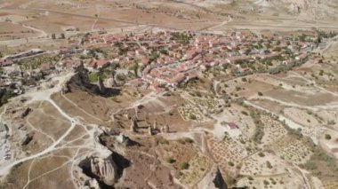 Cappadocia Nevsehir Türkiye 'deki peri bacalarının hava manzarası