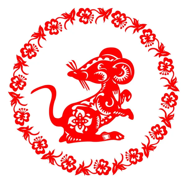 Signo del Zodíaco para el Año de la Rata — Archivo Imágenes Vectoriales