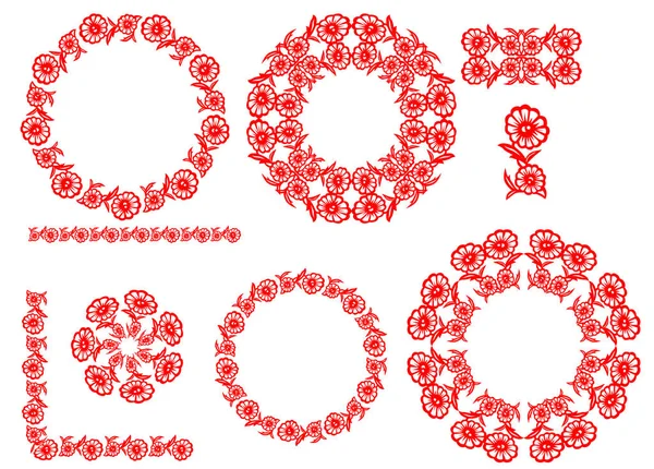 De bloemen ornament — Stockvector