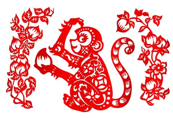 Знак зодиака для года обезьяны — стоковый вектор
