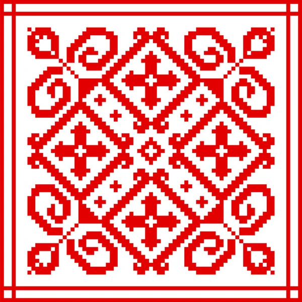 Ornamento étnico bielorruso, patrón sin costuras — Vector de stock