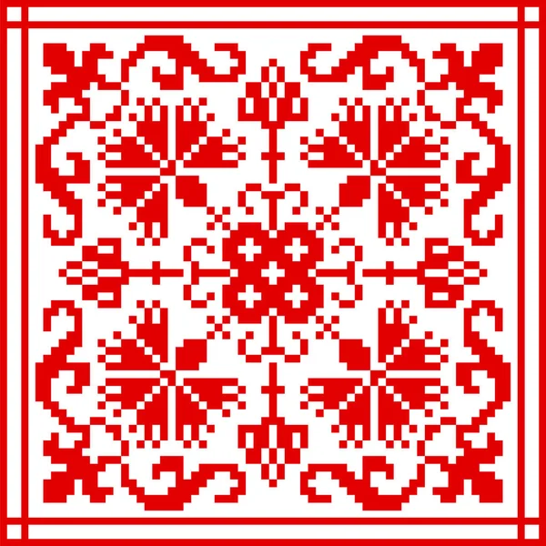 ベラルーシ民族飾り、シームレスなパターン — ストックベクタ