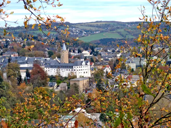 Město v Erzgebirge, Německo — Stock fotografie