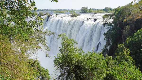 Le Cascate Vittoria dallo Zambia — Foto Stock
