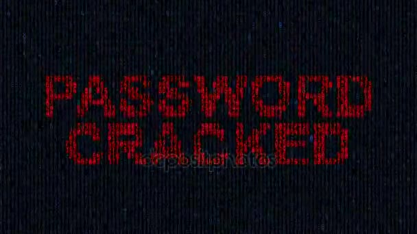 Computador Hacker Terrorismo Digital Steeling Informação Privada Crime Network — Vídeo de Stock