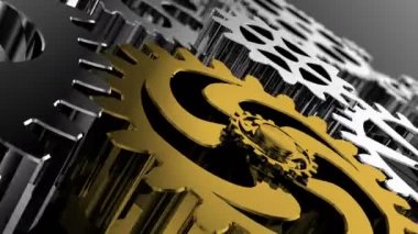 Vites mekanizması kavramı bağlanma. Endüstriyel futuristik arka plan