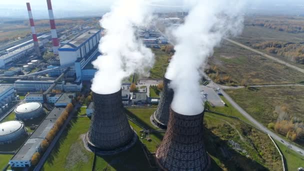 Widok z góry zanieczyszczenia środowiska przez emisji dymu — Wideo stockowe