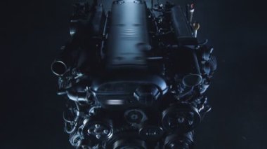 Duman ve Metal motoru ile karanlık odası teknolojik epik arka plan asmak