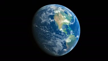 Uzay sorunsuz Earth'te etrafında sinek gece ve gündüz ile animasyonlu 3d