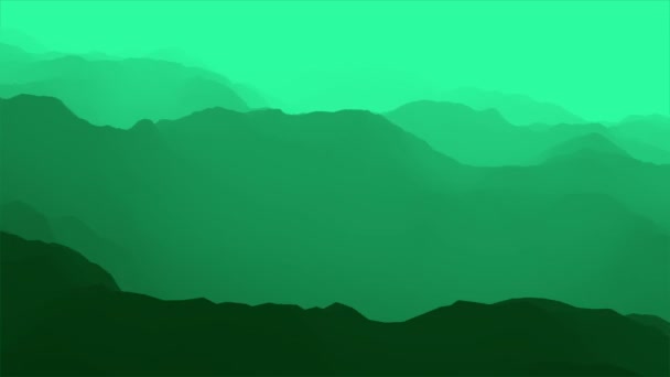 峡谷と川や山の土地を覆う霧の上架空グランドのカラフルな非現実的な魔法 — ストック動画