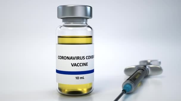 Coronavirus疫苗的概念人类大流行病Covid-19 — 图库视频影像