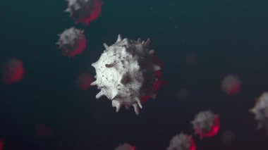 Makro Nucleus Corona Virüs Hücreleri Yaşayan Organizmada Yayılıyor ve Yüzüyor
