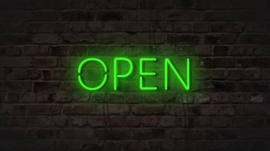 Canlı Renkli Neon Işıklar Harfleri Açın Pano Kulübü Afişi Sallanmasın