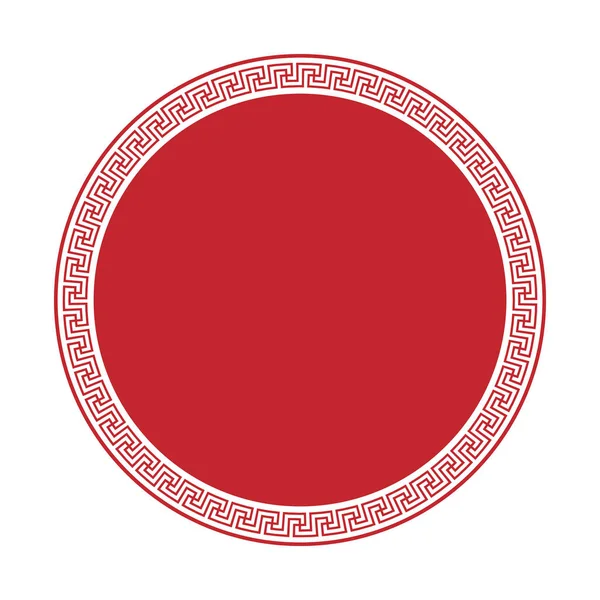Yunan Biberi süs dekoratif çerçeve desen izole. Yunan süsleme. Vektör antika çerçeve paketi. Kırmızı ve beyaz renklerde dekorasyon öğesi desenleri. Etnik toplulukları. Vektör çizimler.
