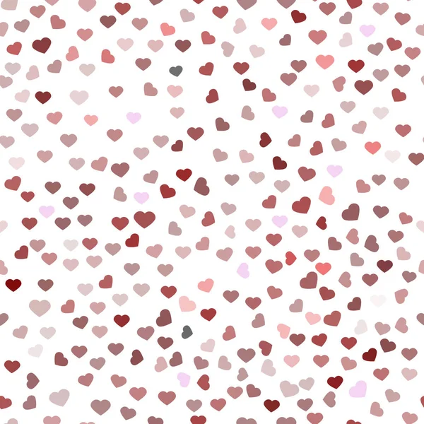 Abstract Valentine's Day hearts. Red hearts. Seamless background for your design. Vector illustration. Love concept. Cute wallpaper. Good idea for your Wedding, — Stock Vector