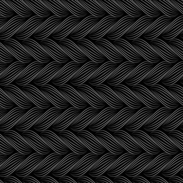 Padrão sem costura vetorial com tranças. Textura de fios com linhas pontilhadas plaits close-up. Fundo ornamental abstrato. Textura elegante sem fim. Fundo da ondulação. Ilustração decorativa para impressão, web —  Vetores de Stock