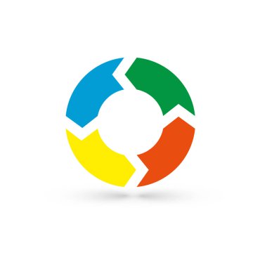 Infographic vektör çizim. EPS 10 vektör. Beyaz arka plan üzerinde 4 seçenekleri ile iş kavramı. Şablon için broşür, iş, web tasarım, diyagram, grafik, logtotype, sunum ve grafik için.