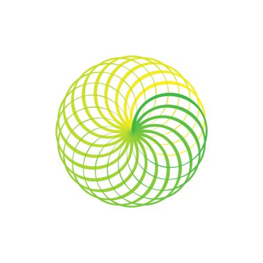 Eko yeşil simge soyut sembolü. Vektör çizim ışık arka plan üzerinde izole. Moda grafik tasarım. Güzellik kavramı. Canlı renkler logo bitki. Düzgün şekil. Düz düz stil renkleri.