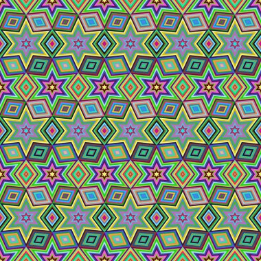 geometrik yıldız seamless modeli. Moda grafik tasarım. Vektör çizim. Arka plan tasarım. Optik yanılsama 3d Modern şık soyut doku. Şablon baskı, tekstil, ambalaj ve dekorasyon için