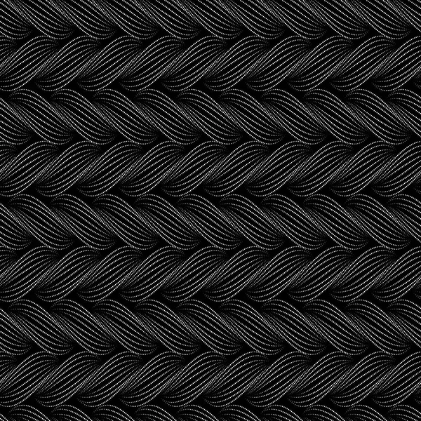 Vector sömlösa mönster med flätor. Konsistens av garn med prickad linje flätor närbild. Abstrakta dekorativa bakgrund. Ändlösa elegant textur. Rippel bakgrund. Dekorativ illustration för utskrift, webben — Stock vektor