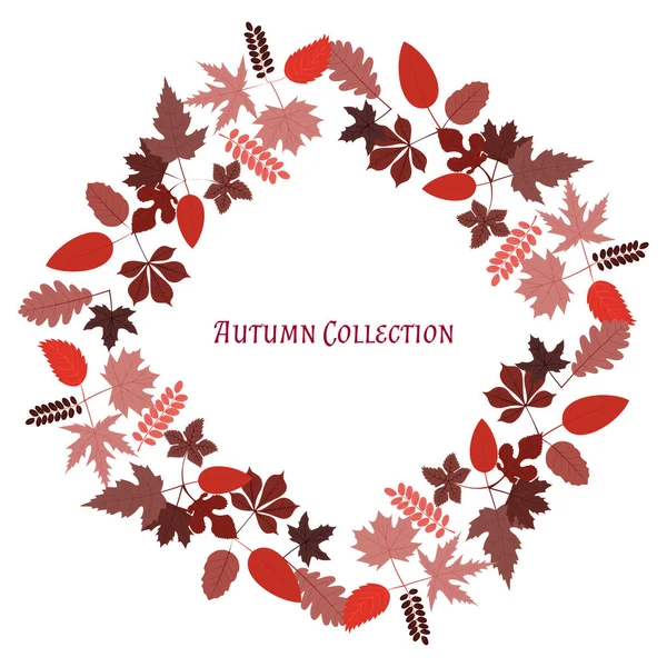 Autumn frame. Vector background. Vector illustration. Floral vector pattern. . Fashion Graphic Design. Beauty concept. Bright colors leaves. Template for prints, textile, wrapping and decoration. — Stock Vector