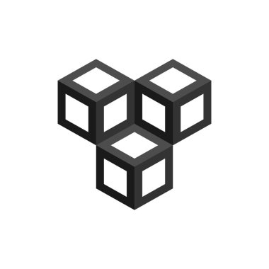 geometrik küp işareti desen. Moda grafik tasarım. Vektör çizim. Arka plan tasarım. Modern şık soyut doku. Şablon baskı, tekstil, ambalaj ve dekorasyon için