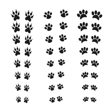 Ayak hayvan pençe izleri. Web satırı simgesi. Soyut vektör. Web ve mobil uygulamalar, illüstrasyon tasarımı, yaratıcı iş Infographic, broşür, afiş, tanıtım, kavram poster, kapak için.