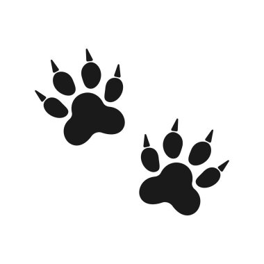 Ayak hayvan pençe izleri. Web satırı simgesi. Soyut vektör. Web ve mobil uygulamalar, illüstrasyon tasarımı, yaratıcı iş Infographic, broşür, afiş, tanıtım, kavram poster, kapak için.