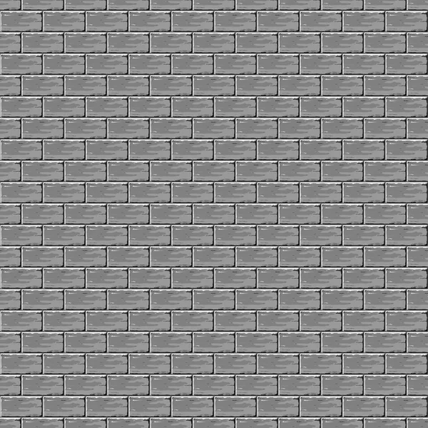 Mur en brique grise sans couture. Illustration vectorielle de fond - motif de texture pour répliquer en continu . — Image vectorielle