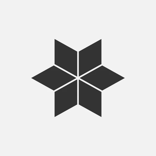 Star-isometrische logo concept, 3D-vectorillustratie. Platte ontwerpstijl. Rhombus bouw. Teken de patroon. Grafisch ontwerp. Abstracte achtergrondstructuur mode. Sjabloon voor afdrukken, textiel, verpakken. — Stockvector