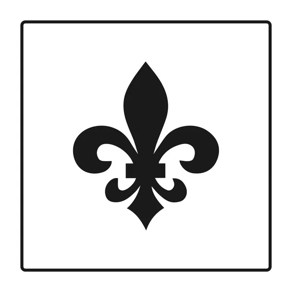 Fleur de lis Symbol, Silhouette - heraldisches Symbol. Vektorillustration. Mittelalterliches Zeichen. leuchtende französische Lilie fleur de lis royal lily. elegante Dekoration Symbol. Wappensymbol für Design, Logo oder Dekoration. — Stockvektor