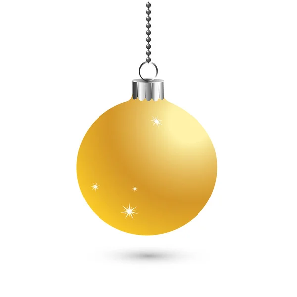 Yıldız ile Noel top dekorasyon arka plan. Mutlu yeni yıl önemsiz şey geleneksel. Merry Xmas tebrik kartı. Parlak parlak dekoratif tatil tasarım. Vektör çizim