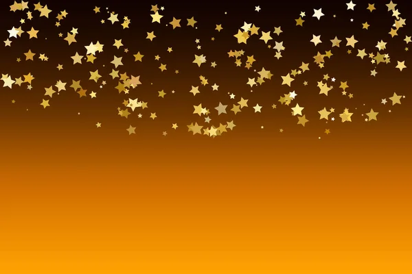 Serpentine sterren, geïsoleerd op de achtergrond. Wimpels confetti. Vector illustratie van gouden decoratie. Vallende gouden decoratie voor feest, verjaardag vieren, jubileum of evenement, feestelijke. — Stockvector