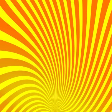 Yanılsama ışınları Sarı zemin üzerine. Vektör çizim. Retro sunburst arka plan. Grunge tasarım öğesi. Gün ışığı etkisi. İyi resimler, duvar kağıtları için