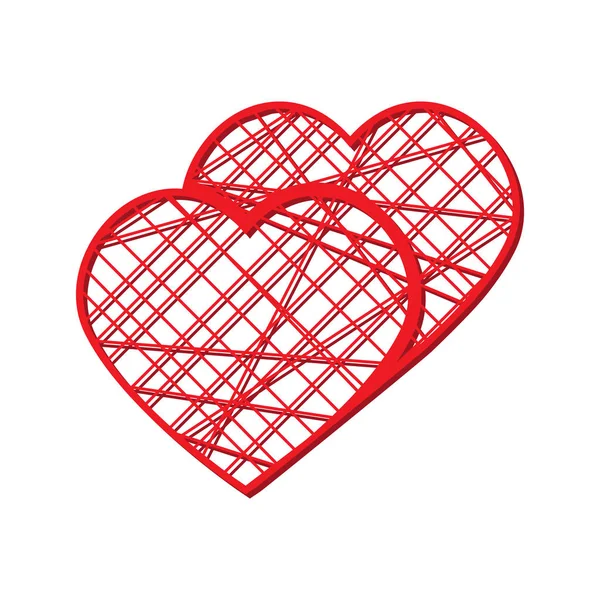 Абстрактное векторное сердце. Элемент для рамки. Векторная иллюстрация ко Дню Святого Валентина. Концепция любви. Милые счастливые обои. Хорошая идея для твоей свадьбы. Романтический дизайн красивых рам — стоковый вектор
