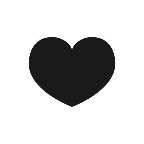 Trendy düz tarzında beyaz arka plan üzerinde izole kalp simgesi. Web sitesi tasarımı, logo, app, vektör çizim, Eps10 aşk sembolü. — Stok Vektör