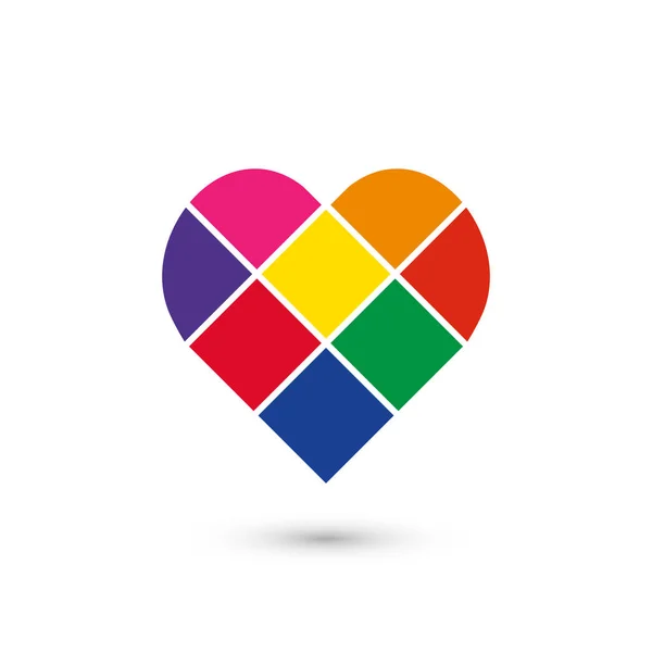 Kalp geometrik işareti. Moda grafik tasarım. Vektör çizim. Arka plan tasarım. Optik illüzyon 3d. Modern şık soyut soyut Sevgililer günü aşk kavramı. Ambalaj ve dekorasyon için