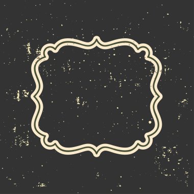 Vintage çerçeve. Dairesel Barok desen. Yuvarlak çiçek süsleme. Tebrik kartı. Düğün davetiyesi. Retro tarzı. Vektör logo şablonu, etiketleri ve rozetleri