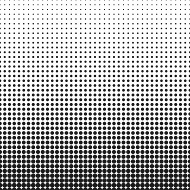 Arka plan noktalı soyut. Noktalı resim etkisi. Vektör doku. Modern arka plan. Tek renkli geometrik desen. Puan şeritler. Beyaz arka planda siyah noktalar.