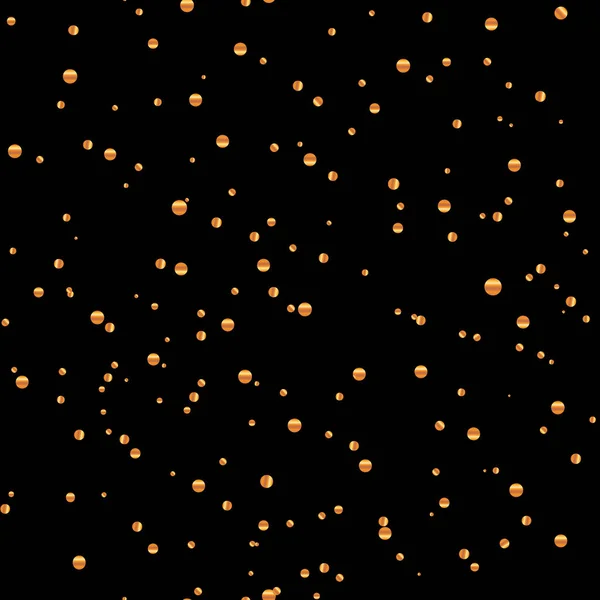 Dusty Texture for your design. Vector pattern with the gold grain on black background. Small circles. Gold sand texture, geometric dot pattern. Vector illustration. Luxury style. — Stock Vector